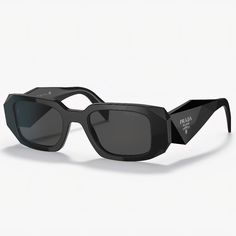 Prada Black Geometric Frame Sunglasses